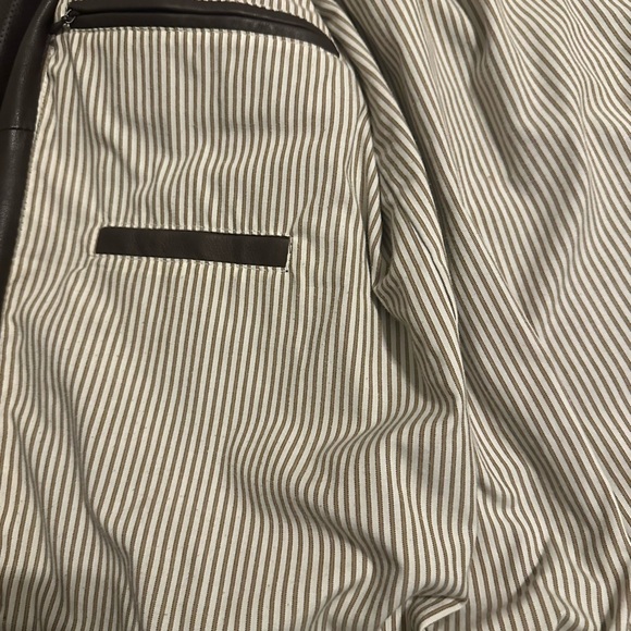 B & C (BOD & Christensen) Brown Leather Jacket in a size Medium - Picture 10 of 11